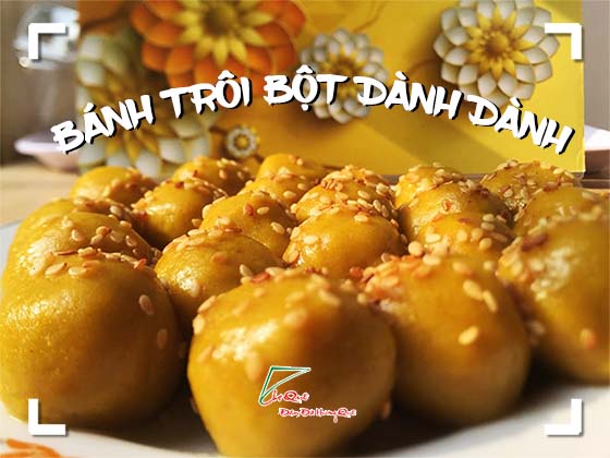 cách làm bánh trôi màu vàng bột dành dành