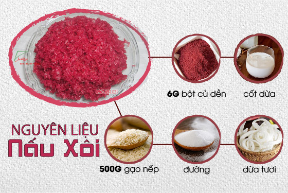 xôi bột củ dền