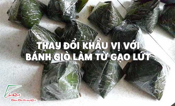 công thức bánh giò bột gạo lứt + hạt chia