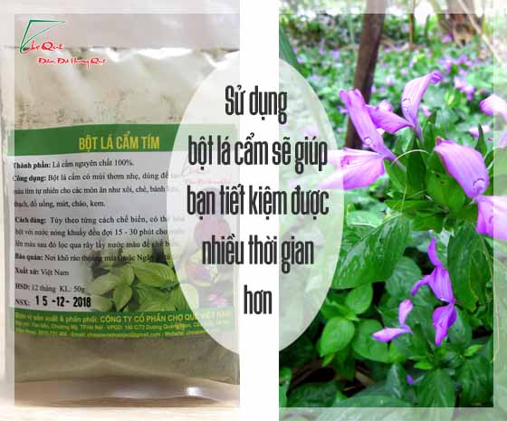 bột lá cẩm để làm bánh - thạch cho màu sắc sinh động