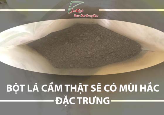 Hướng dẫn phân biệt bột lá cẩm thật và giả