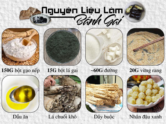 Cách làm bánh gai từ bột lá gai nguyên chất