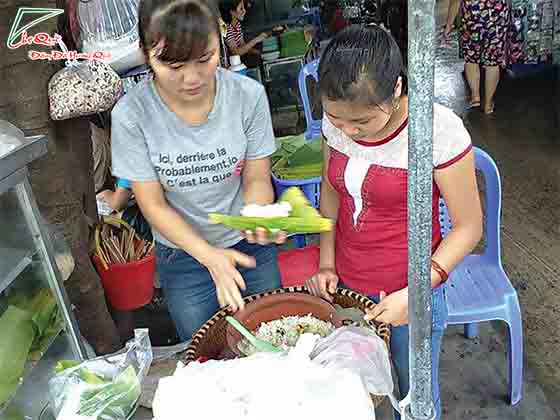 bột lá khúc nấu xôi