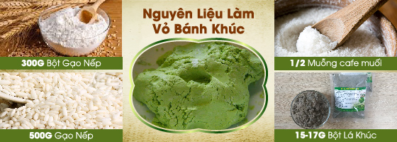 nguyên liệu làm vỏ bánh khúc 