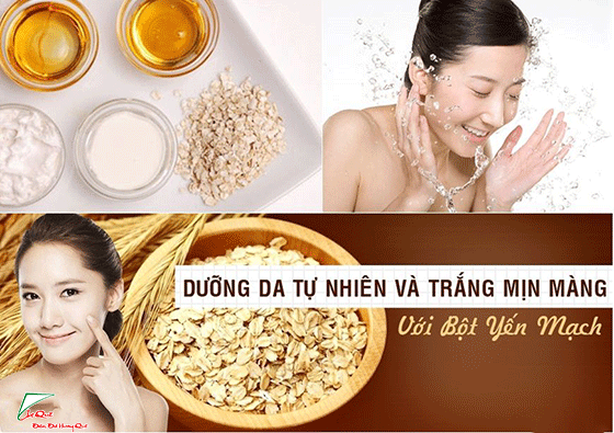 Da đen sạm trở nên trắng hồng với bột yến mạch