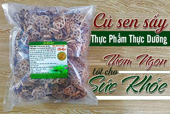 Củ sen sấy khô: Sản phẩm mới tại Chợ Quê