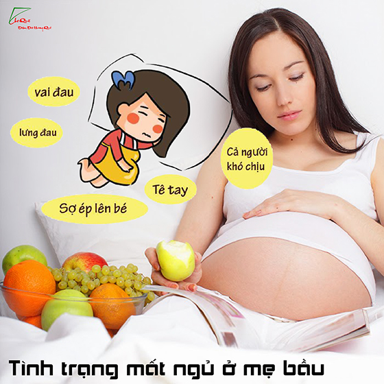 Mẹo trị mất ngủ cho bà bầu