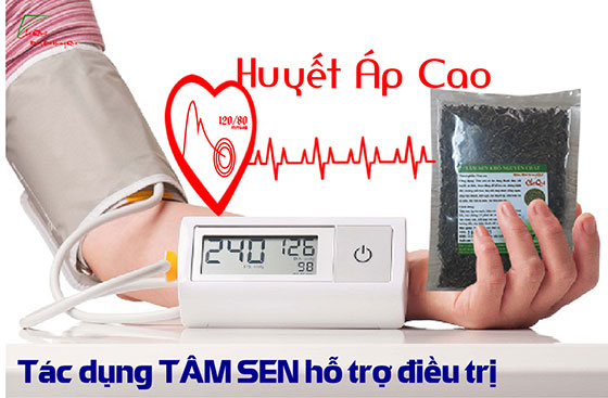 Tác dụng chữa cao huyết áp của trà tâm sen