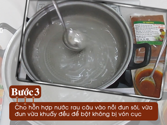 Cách làm thạch rau câu bột dành dành màu vàng óng thơm ngon