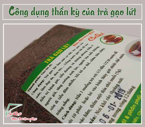 công dụng thần kỳ của trà gạo lứt